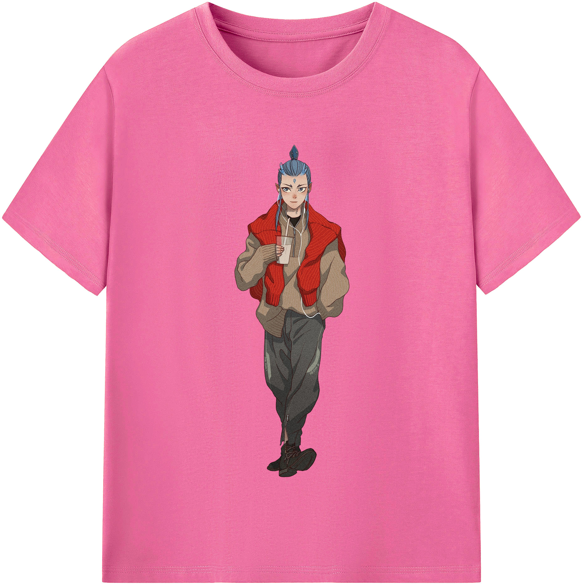 （画像用） Ne Zha 2 ナタ 魔童の大暴れ レディースカジュアルプリントTシャツ（綿100％）